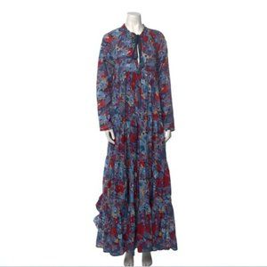 Eywasouls Malibu Floral Print Long Oversized Tent Dress womens XS